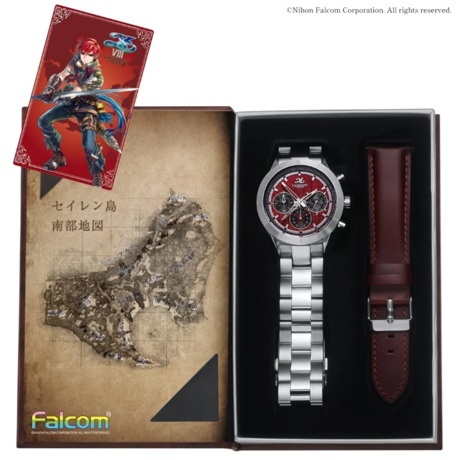 ys8_adle_wristwatch-05 イースVIII-Lacrimosa of DANA- 10周年記念クロノグラフ腕時計 アドルモデル